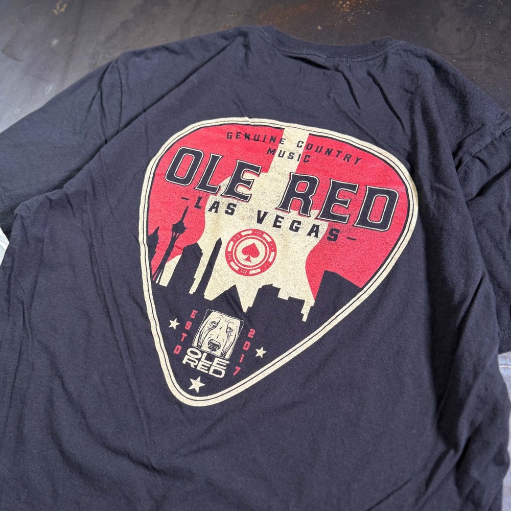 Blake Shelton Ole Red Las Vegas Tee Mens Medium Country Music BlackShirt